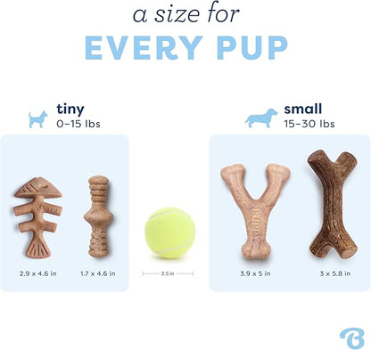 Benebone Puppy 4-Pack Dog Chew Toys, Made in USA, 30lbs and Under, - Image 4