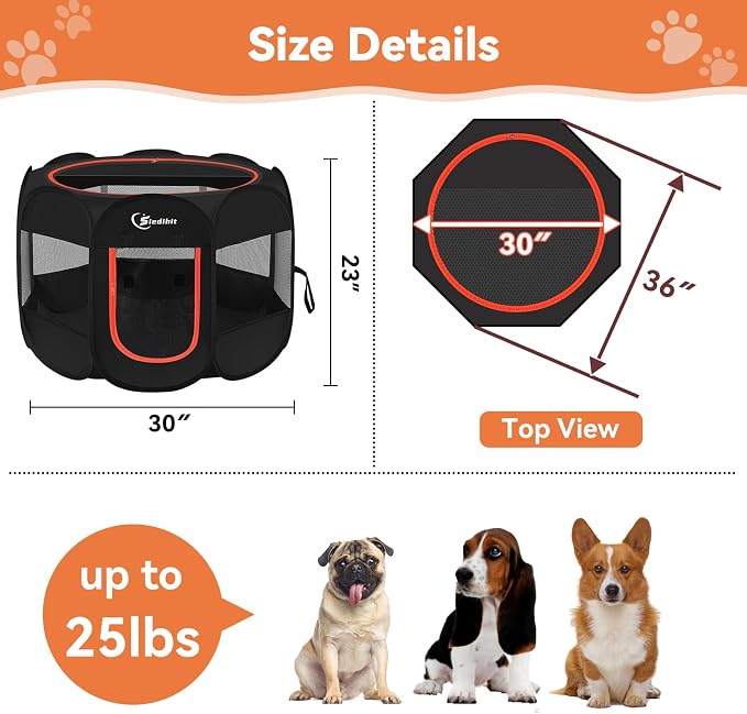 Dog Playpen, Puppy Pet Playpens Indoor - Image 6