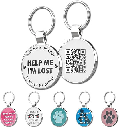 MYLUCKYTAG QR Code Pet ID | Personalized Dog & Cat Collar Tag | Online Profile by MYLUCKYTAG