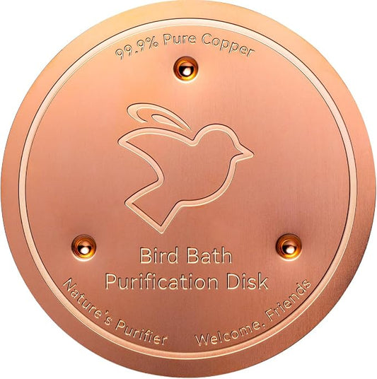 Mellbree Bird Bath Copper Disk, 0.6mm Reinforced 99.99% Pure Copper Cleaning by Mellbree
