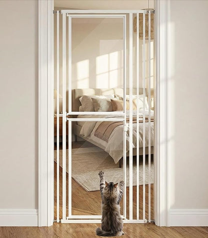 78.7" Extra Tall Cat Gate, Adjustable 27.5"-37.4" Wide Pet Proof Safety Gate by AFATI