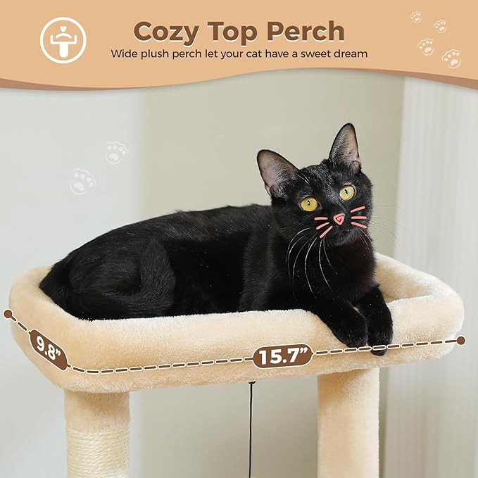 PEQULTI 4-in-1 Cat Tree, Scratching Post - Image 3