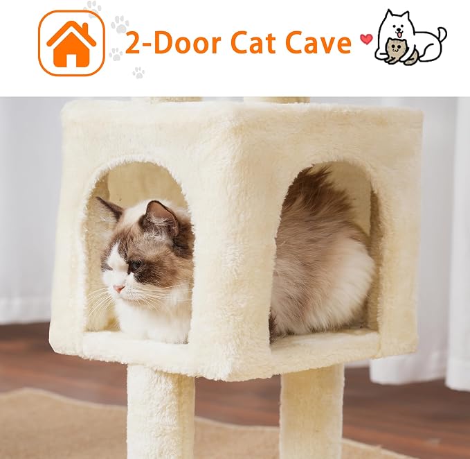 Heybly Cat Tree, 39.4 Inches Tower Condo - Image 6
