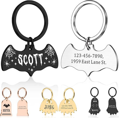 Bat Dog Tag, Halloween Personalized Dog Tags by Unknown