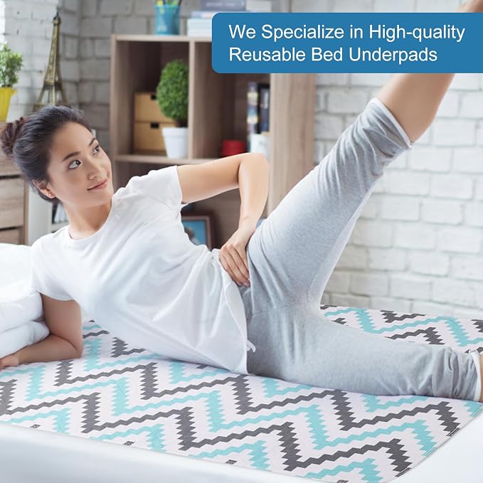 OUTCREATOR® Washable Bed Pads 34" x 56", Incontinence Mattress Protector - Image 7