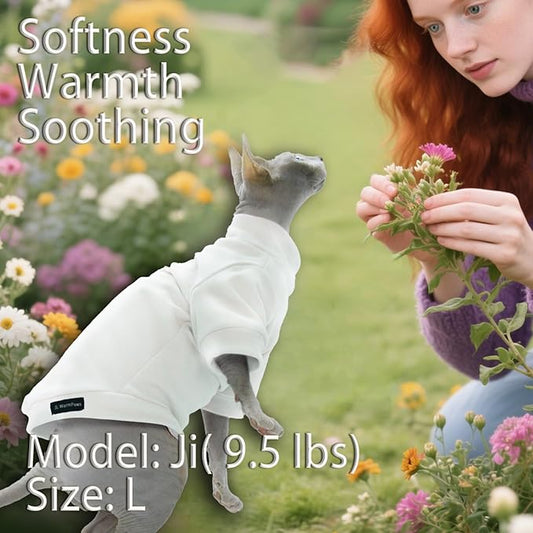 Fleece Sphynx Cat Clothes Soft Hairless Cat Clothes Pullover Cat Sweater - Image 2