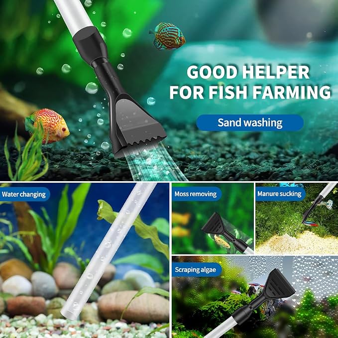 Aquarium Gravel Cleaner, Quick Water Changer, Gravel Vacuum - Image 2