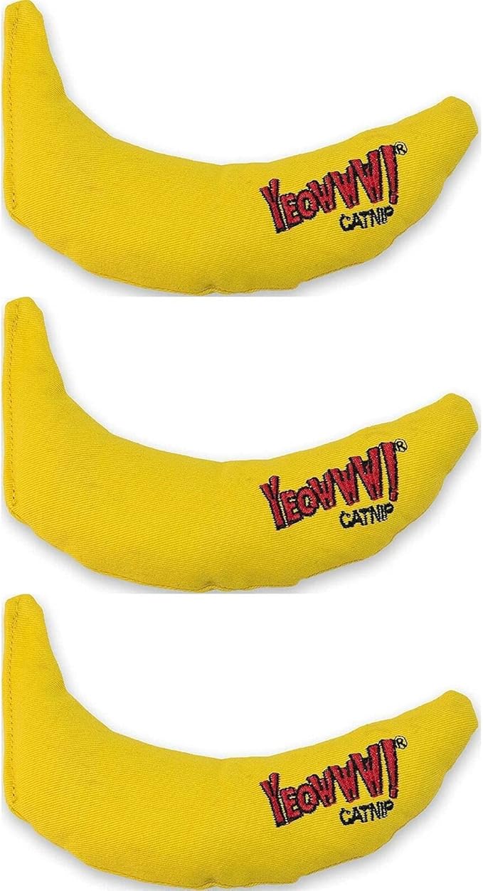 YEOWWW! DuckyWorld 100% ORGANIC CATNIP Leaf & Flower Cat Toy BANANA 3 PACK by Yeowww%21