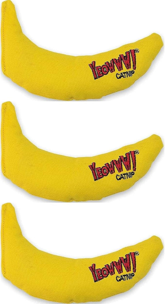 YEOWWW! DuckyWorld 100% ORGANIC CATNIP Leaf & Flower Cat Toy BANANA 3 PACK by Yeowww%21