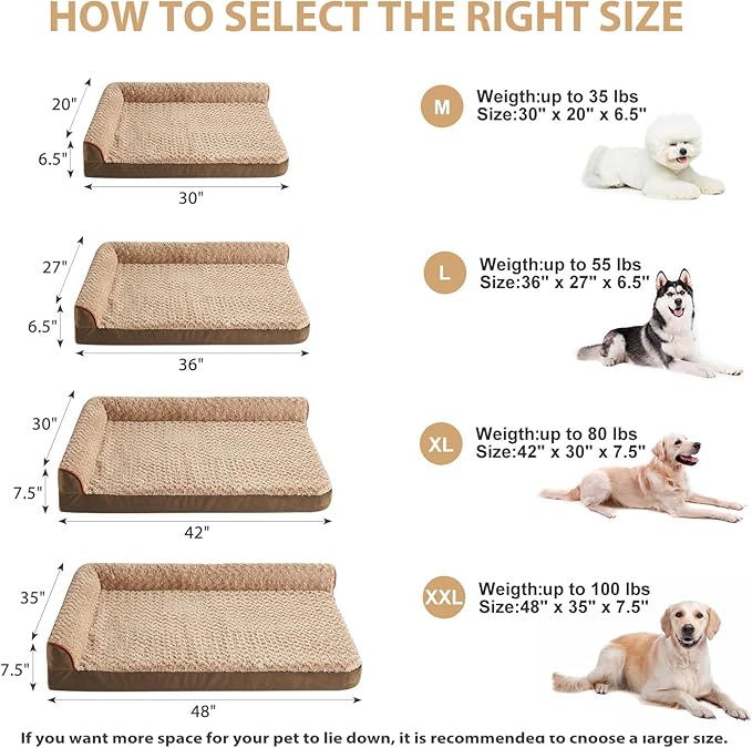 BFPETHOME Orthopedic Dog Beds for Large Dogs-Waterproof Sofa Dog Bed - Image 5
