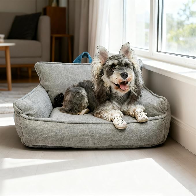Orthopedic Dog Bed with Memory Foam, Washable Plush Pet Bed - Image 3
