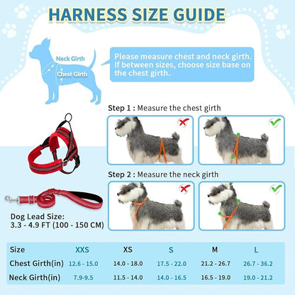 SlowTon No Pull Small Dog Harness and Leash Set, Puppy Soft Vest Harness Neck & - Image 5