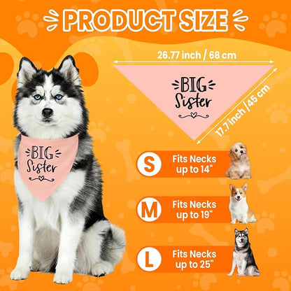 Big Sister Dog Bandanas, Pet Dog Triangle Scarf - Image 3