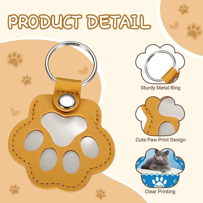 Custom Leather Pet Fur Keychain – Personalized Memorial Keepsake Keyring - Image 4