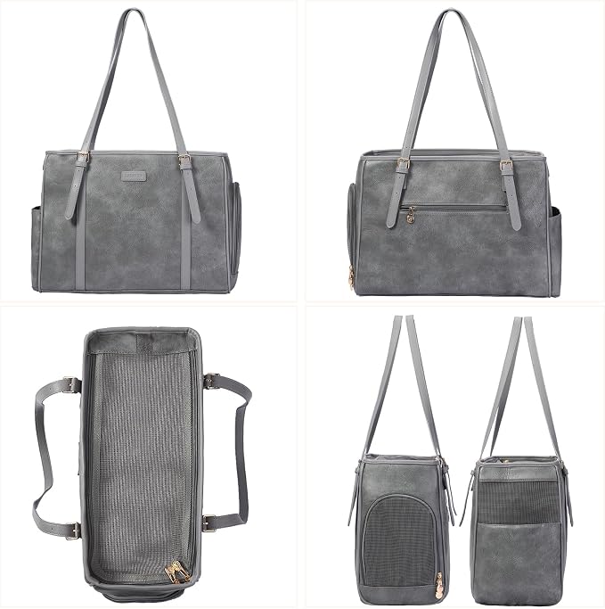 Fashion Dog Purse Pet Carrier Leather Bag - Image 3