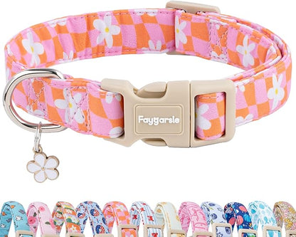 Faygarsle Floral Dog Collar, Spring Summer Design by Faygarsle