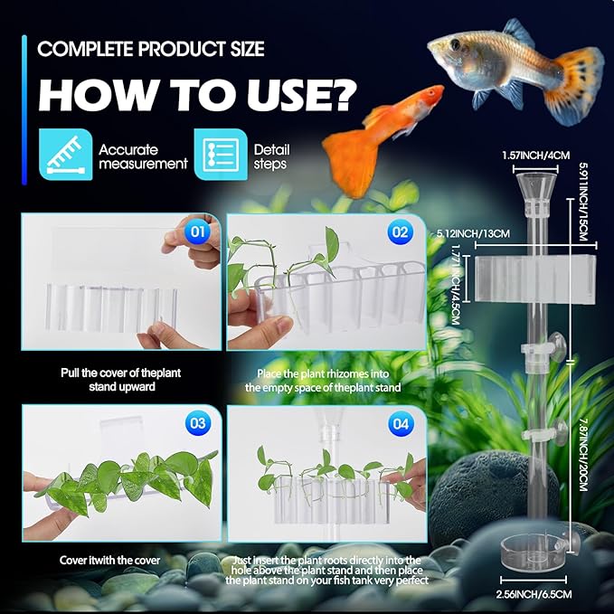 2PC 7 Holes Upgraded Aquarium Plant Holder, Aquatic Plants Cup - Image 2