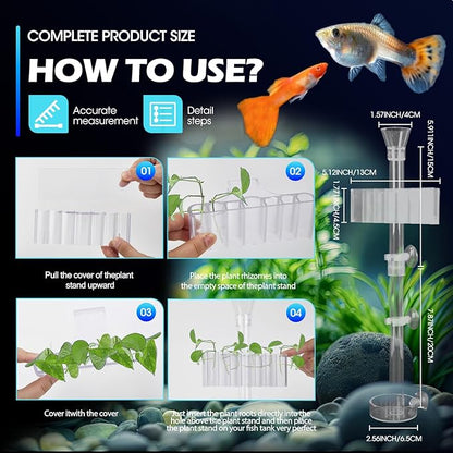 2PC 7 Holes Upgraded Aquarium Plant Holder, Aquatic Plants Cup - Image 2