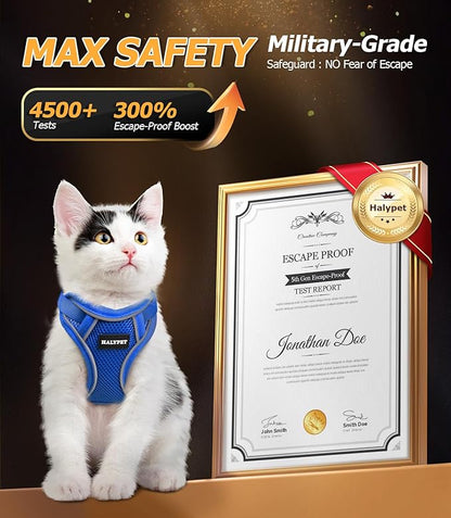 Halypet Cat Harness and Leash Set Escape Proof Adjustable Cat Leash Comfortable - Image 2
