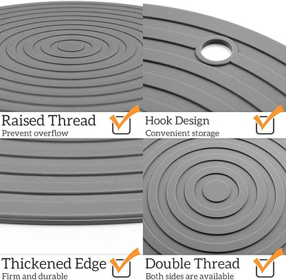 Ptlom Pet Food Mat for Dog and Cat Placemat 2 Pcs, Mat for Prevent Food and - Image 4