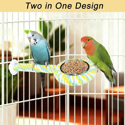 ASOCEA Bird Perch Feeding Cup, Bird Bowls - Image 4