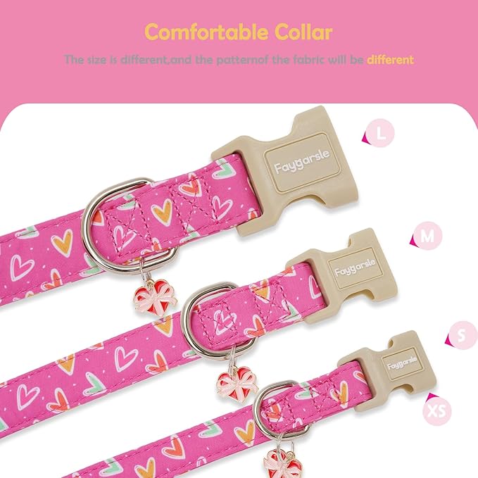 Faygarsle Valentine's Day Dog Collar, Adjustable Pet Collar - Image 5