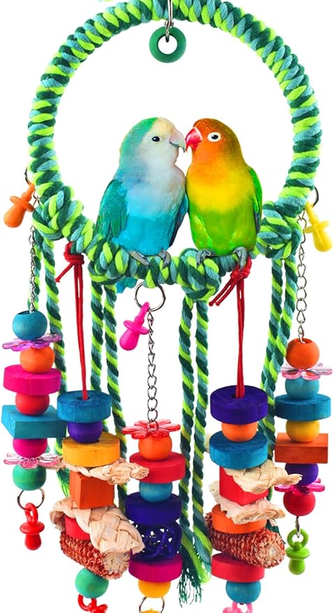KATUMO Bird Toys, Parakeet Swing Parrot Perch Cockatiel Shredding Toys Conure by KATUMO
