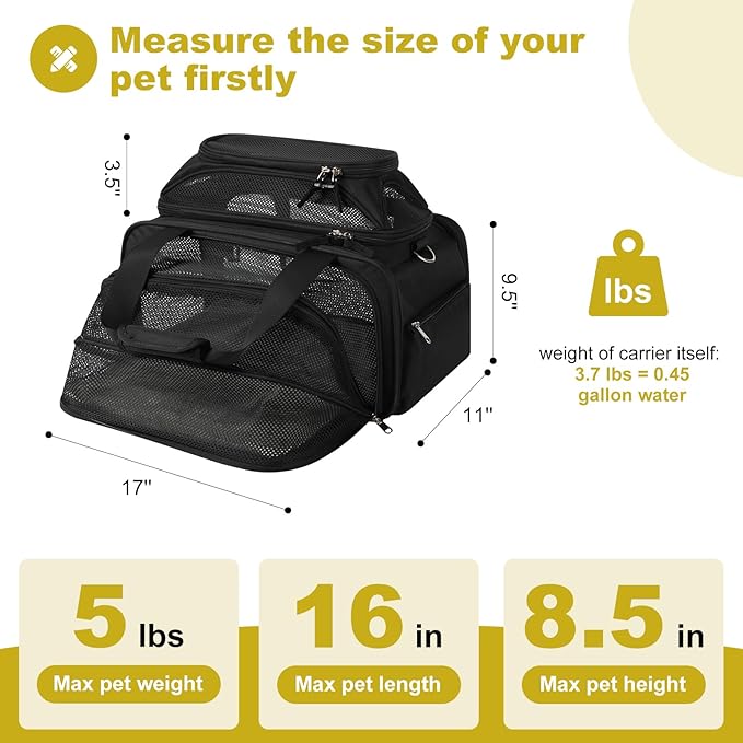 17x11x9.5 Alaska Hawaiian Southwest Airline Approved top and 1 Side Expandable - Image 3