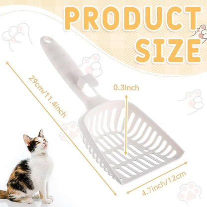 24 Pieces Litter Scoop Bulk for Cats Plastic Pet Kitty Litter Scooper Durable - Image 2
