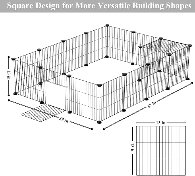 LANGXUN 16pcs Small Animal Pet Playpen - Image 2