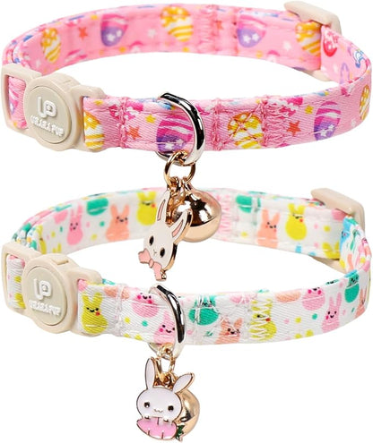 Cat Collar, Spring Pink Easter Eggs Cat Collar by UPURARAPUP
