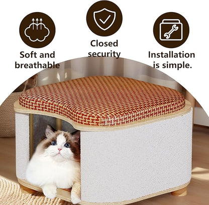 Cat Bed for Indoor Cats – Wooden Cat House - Image 5