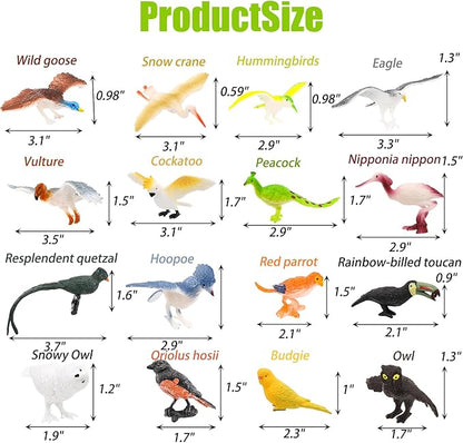 ZENFUN 29 Pieces Realistic Bird Animals Figurines, Mini Bird Model, Birds Cake - Image 2