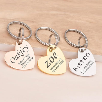 Anavia Personalized Pet ID Tags, Stainless Steel Glossy Laser Engraved Dog Cat - Image 3