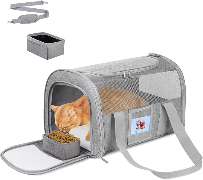 Cat Carrier Soft for Pets Up to 15 Lbs, Cat Travel Bag by Alwaysstandbehindyou