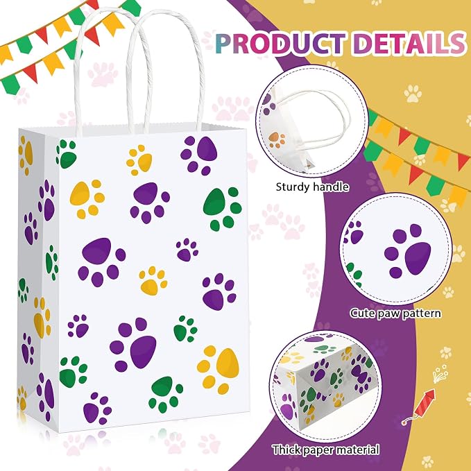 Blulu 20 Pcs Puppy Dog Paw Gift Bags - Image 3