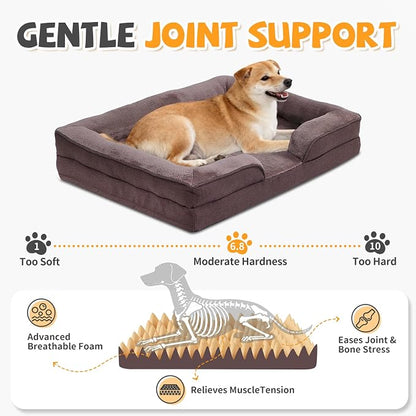 Makigued Orthopedic Dog Bed for Medium Dogs Egg Crate Foam Pet Sofa - Image 2