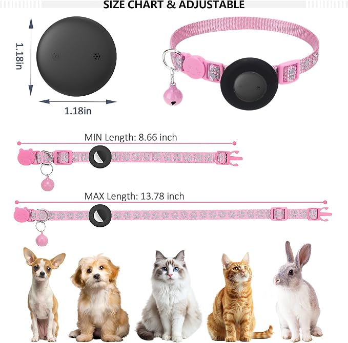 GPS Tracker for Cats, Mini GPS Pet Tracker, IPX8 Waterproof Cat Trackers - Image 3