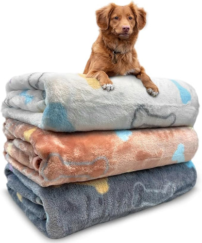 Dog Blankets for Medium Large Dogs Washable, 3 Pack Pet Blanket Washable 41" x by NXDZI