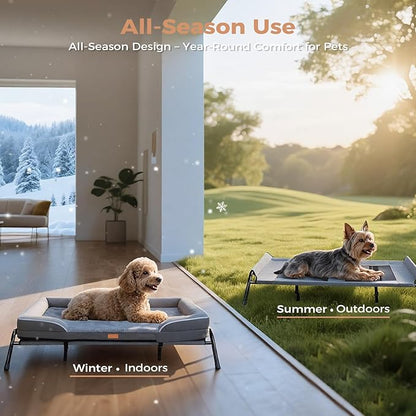 Lekereise Raised Dog Bed for Small Dog 32x25 Inch, Comfortable Orthopedic Pet - Image 3