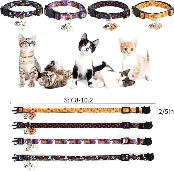 Yizepet Cat Collars with Bells, Breakaway Kitten Collar, Cute Kitty Collar - Image 7