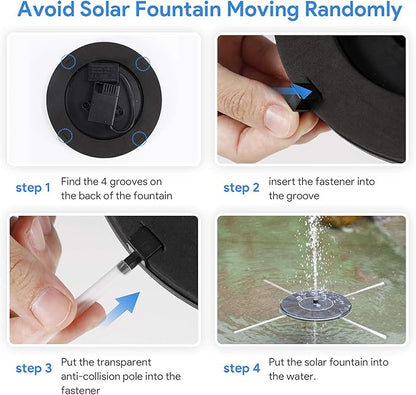 Solar Fountain, Floating Solar Powered Water Fountain Pump - Image 7