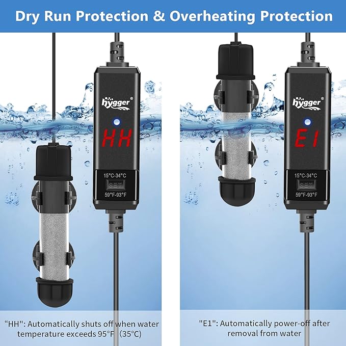 hygger Small Aquarium Betta Heater, Submersible Fish Tank Heater - Image 3