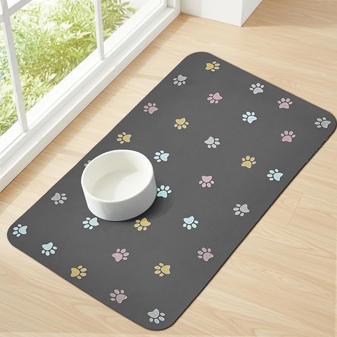 Pet Feeding Mat Absorbent Dog Mat by YetstockDirect