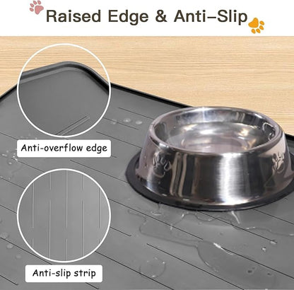 Largest Dog Food Mat, 39.5"x29.5" Silicone Dog and Cat Mat - Image 5