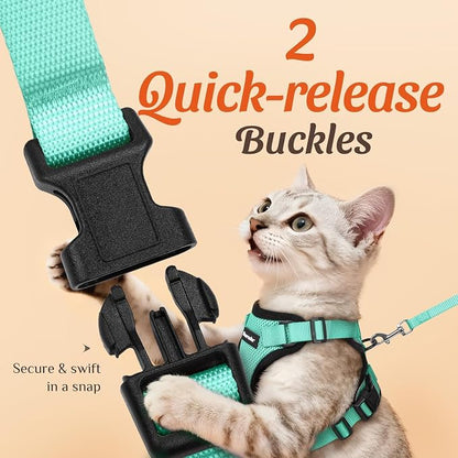 Dooradar Cat Harness and Leash Set, Escape Proof Safe Adjustable Kitten Vest - Image 4