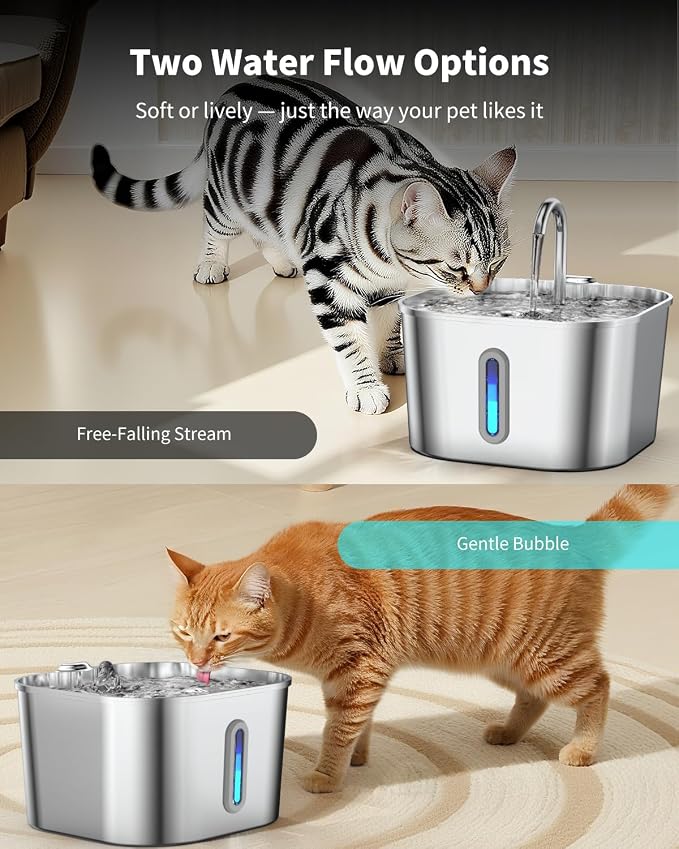 Cat Water Fountain Stainless Steel - Image 7