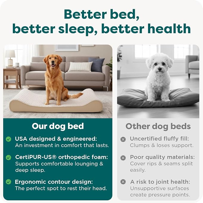 FurHaven Orthopedic Dog Bed for Large Dogs, Luxe Lounger Contour Mattress - Image 7