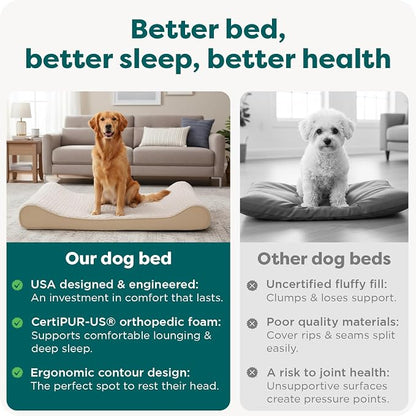 FurHaven Orthopedic Dog Bed for Large Dogs, Luxe Lounger Contour Mattress - Image 7