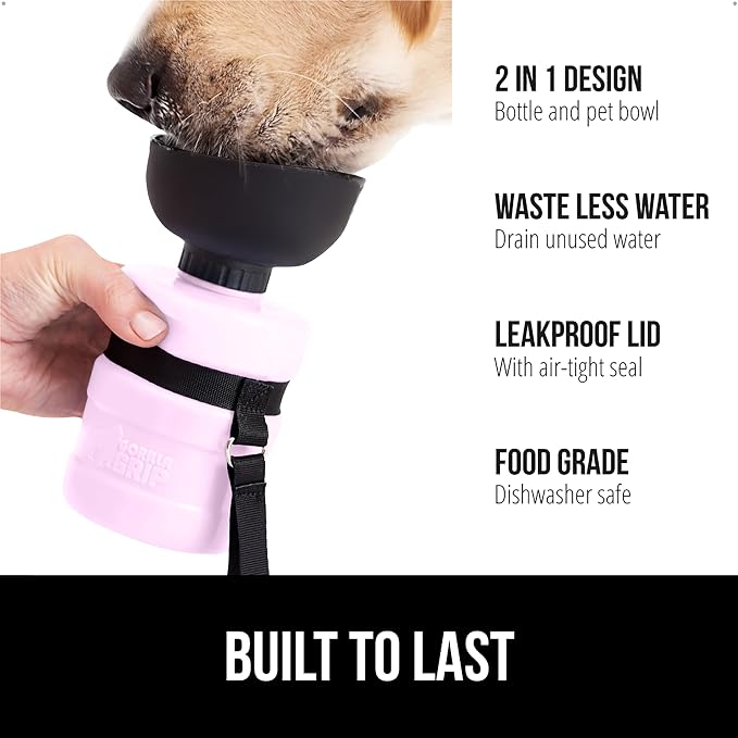 GORILLA GRIP Dog Water Bottle, Portable Water Bowl Dispenser - Image 2
